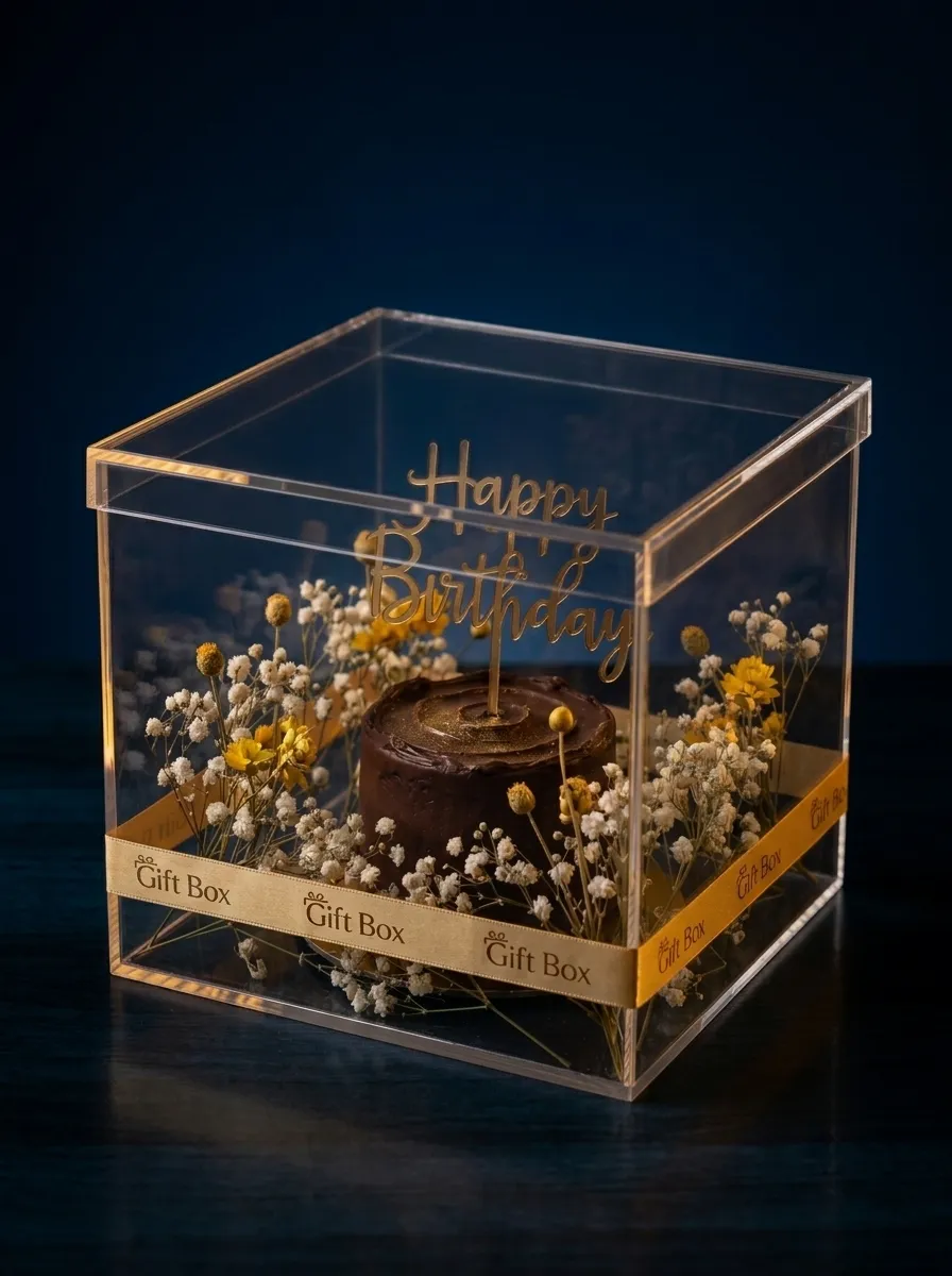 OpenPik Acrylic Keepsake Box — Featured Piece