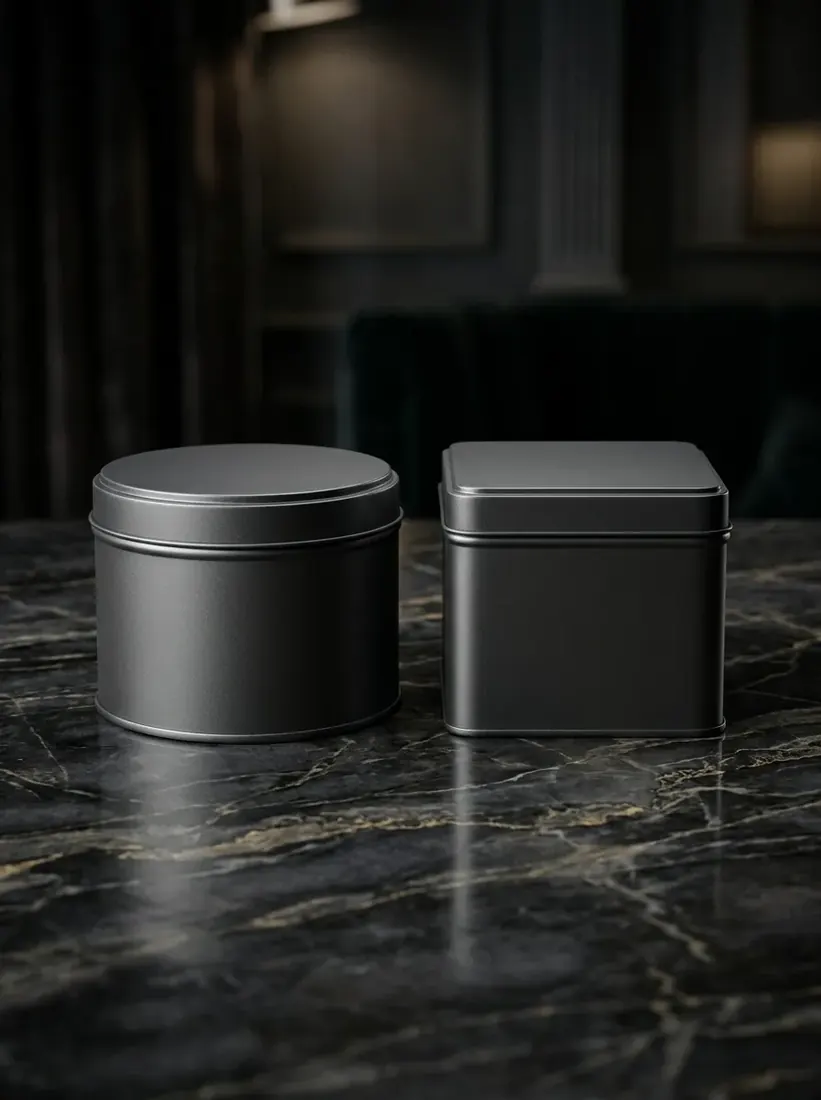 Round vs Square Tin Boxes