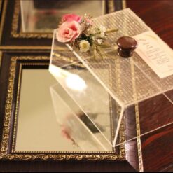 Glass Trasy with frame and Traspernt Acrylic box