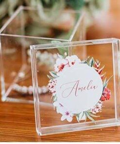 Acrylic Bid Box for Nikah & Wedding Custom Printed