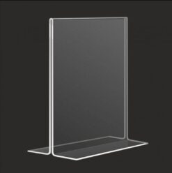 Acrylic Sign Holder T Shape Double Sided Portrait Style Menu