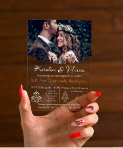 Acrylic Wedding Card with Pictuer