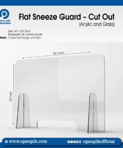 Flat Sneez Guard Cut Out