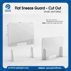 Flat Sneeze Guard Cut Out001