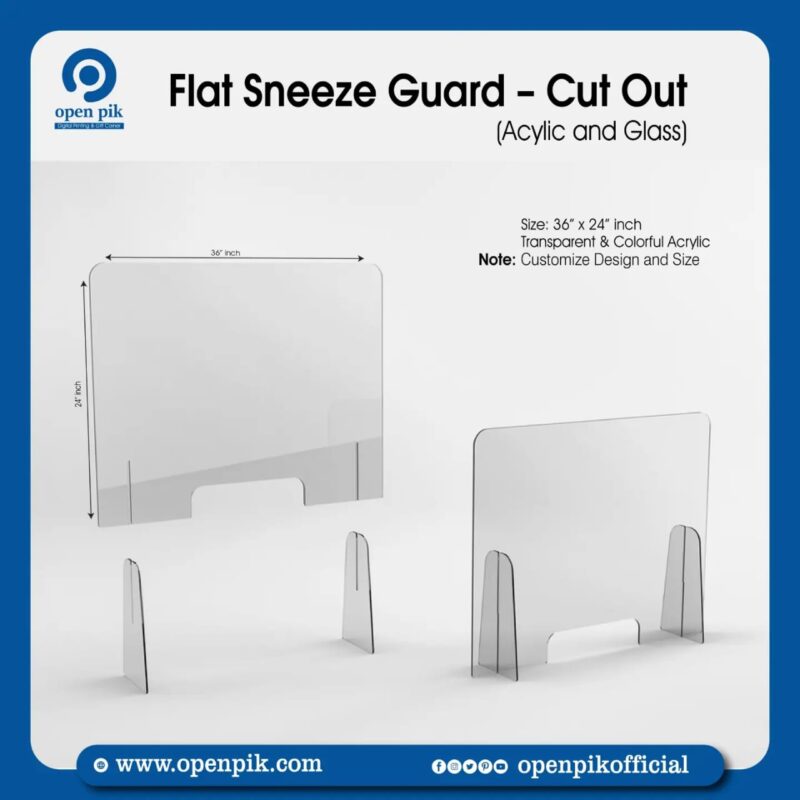 flat sneeze guard cut out001