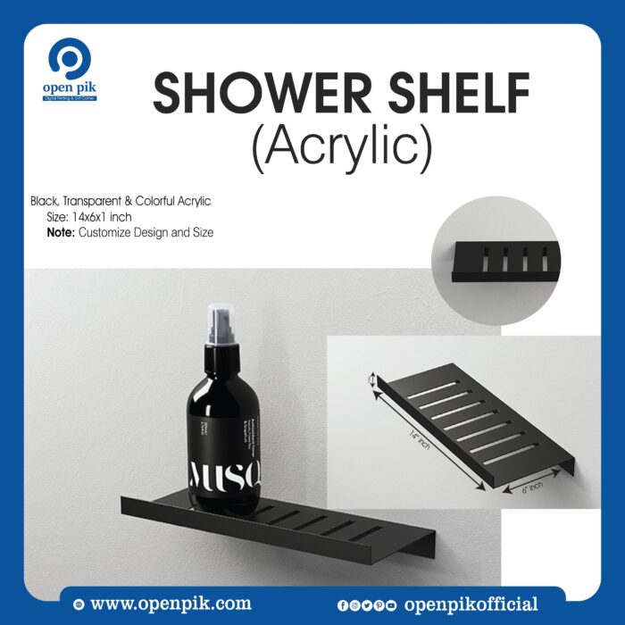 shower shelf acrylic scaled