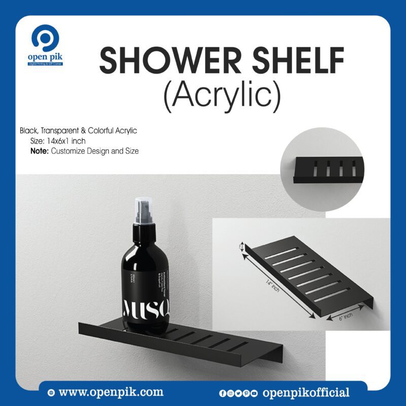 shower shelf acrylic