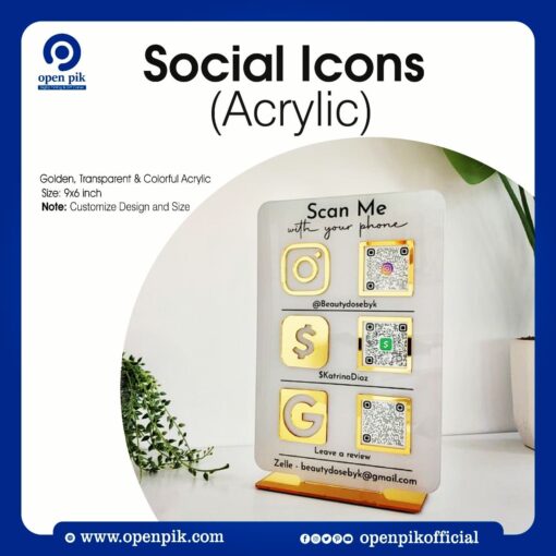 Social Icons Acrylic