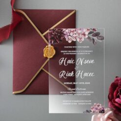 Luxury Transpernt widding Card Custom Design