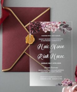 Luxury Transpernt widding Card Custom Design