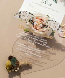 Heart Shape Wedding Card Design