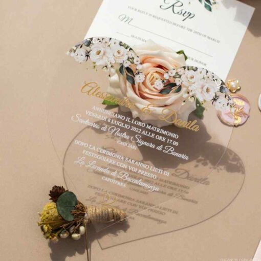 Heart Shape Wedding Card Design
