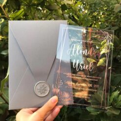 Acrylic wedding card
