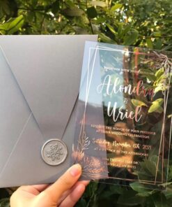 Acrylic wedding card