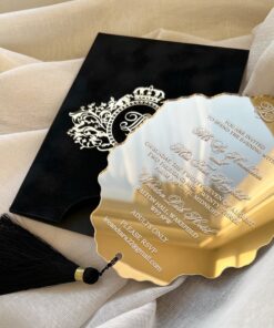 Luxury Black Velvet Envelope Custom Design