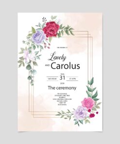 Invitation Wedding Card Colorful