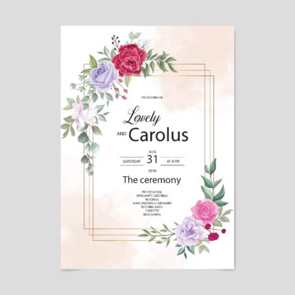 Invitation Wedding Card Colorful
