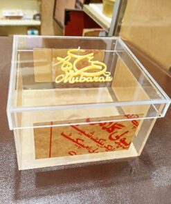 Acrylic tabarruk box customize for perfect Hajj Umrah