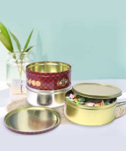Tin Box 7.5 inch 1kg Around Shape