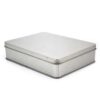 Tin box 9x6.5 inch 1kg sweet rectangel shape Silver 2