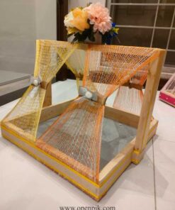 Wooden Basket for Wedding Engagement | Elegant Gift for Groom & Bride