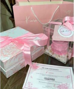 Welcome Baby Girl Gift Box – Elegant Baby Announcement Set