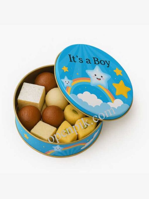 It's a Boy Half Kg Metal Box - Image 2