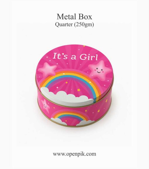 It’s a girl 250gm Metal Box | Baby Announcement Sweet Box