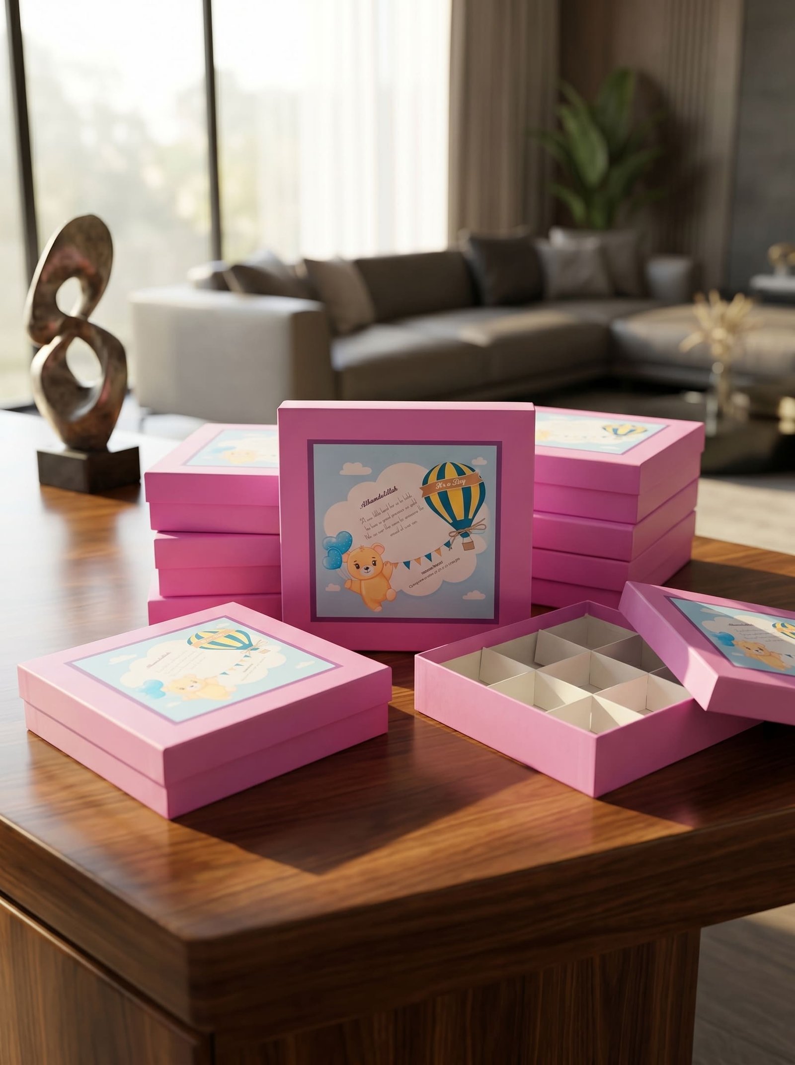 Elegant Baby Announcement Boxes Half KG 3 Elegant Baby Announcement Boxes Half KG - Image 3